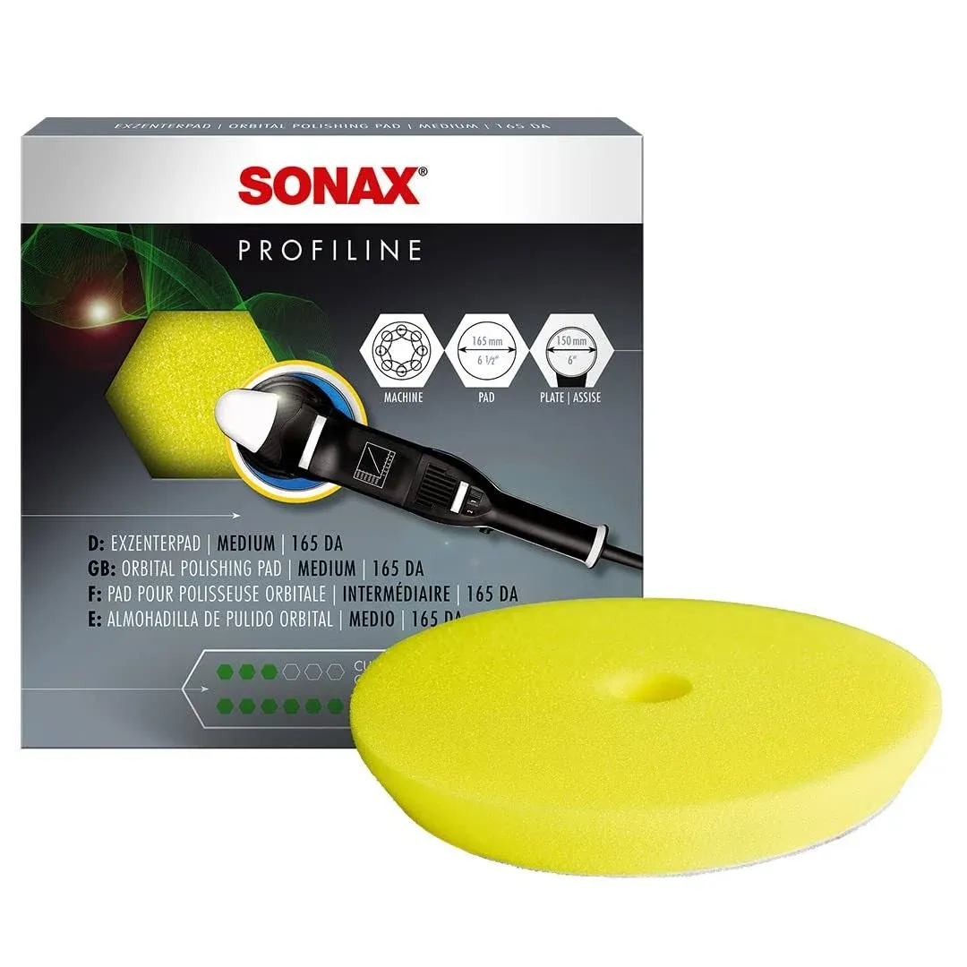 SONAX Yellow Dual Action Polishing Pad - 6.5 Inches