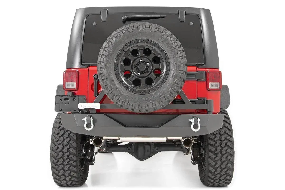 2007-2018 Jeep Wrangler JK 2WD/4WD HD Rear Bumper w/ Tire Carrier - Rough Country 10594A