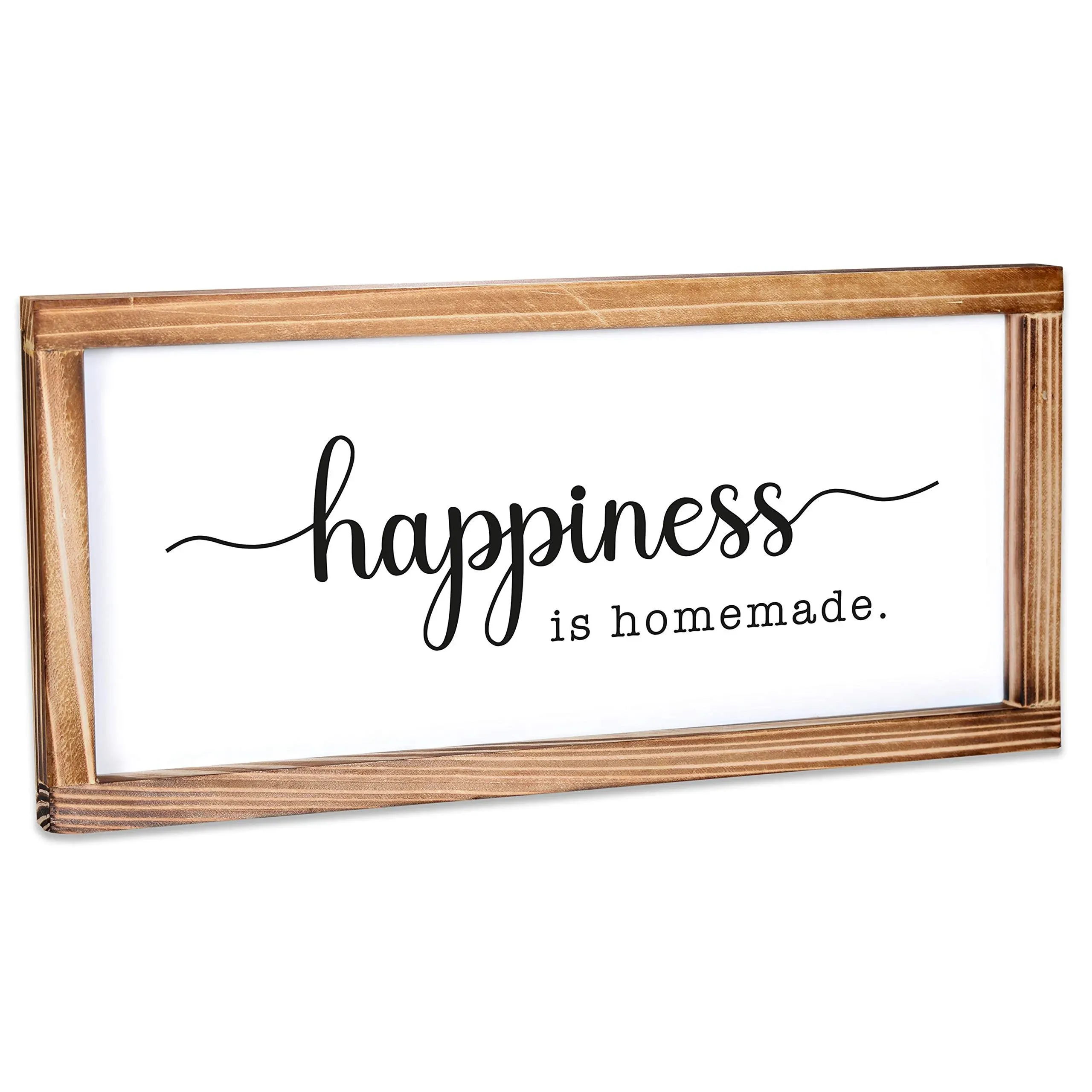 Happiness Is Homemade Sign For Kitchen 8x17 Inch, Inspirational Farmhouse Kitchen Decor, Rustic Kitchen Signs Wall Decor, Homemade Sign For Kitchen, Farmhouse Kitchen Wall Decor Wood Framed