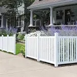 Outdoor Essentials Evanston 6-ft H x 4-in W White Vinyl End Fence Post | 118676