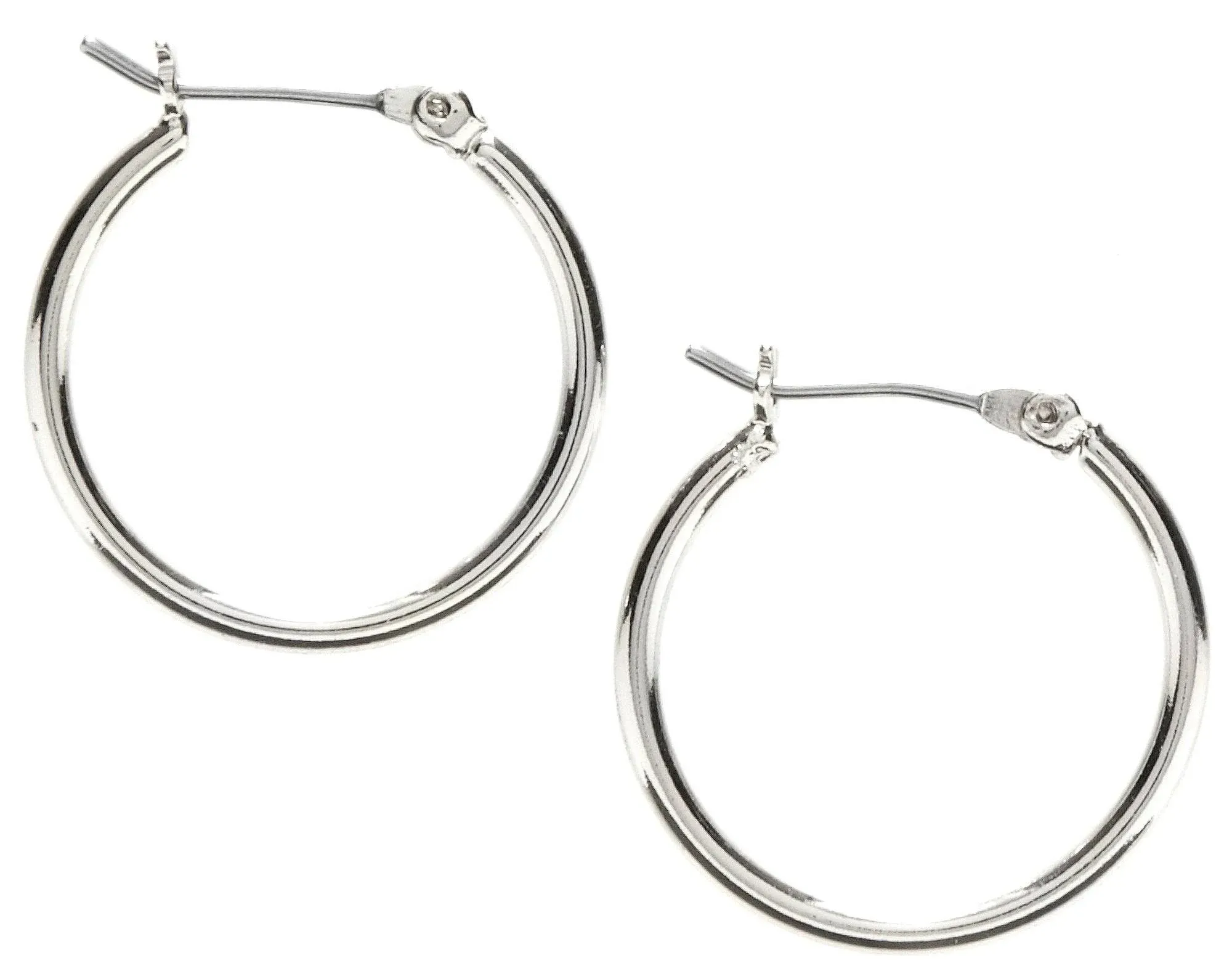 Nine West Small Silver Tone Hoop Earrings