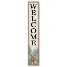 My Word! Welcome Deer - Tall Outdoor Welcome Sign / Porch Leaner for Front Door ...