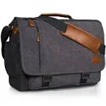 Estarer 17.3 Inch Laptop Messenger Bag,Mens Water Resistant Canvas Satchel