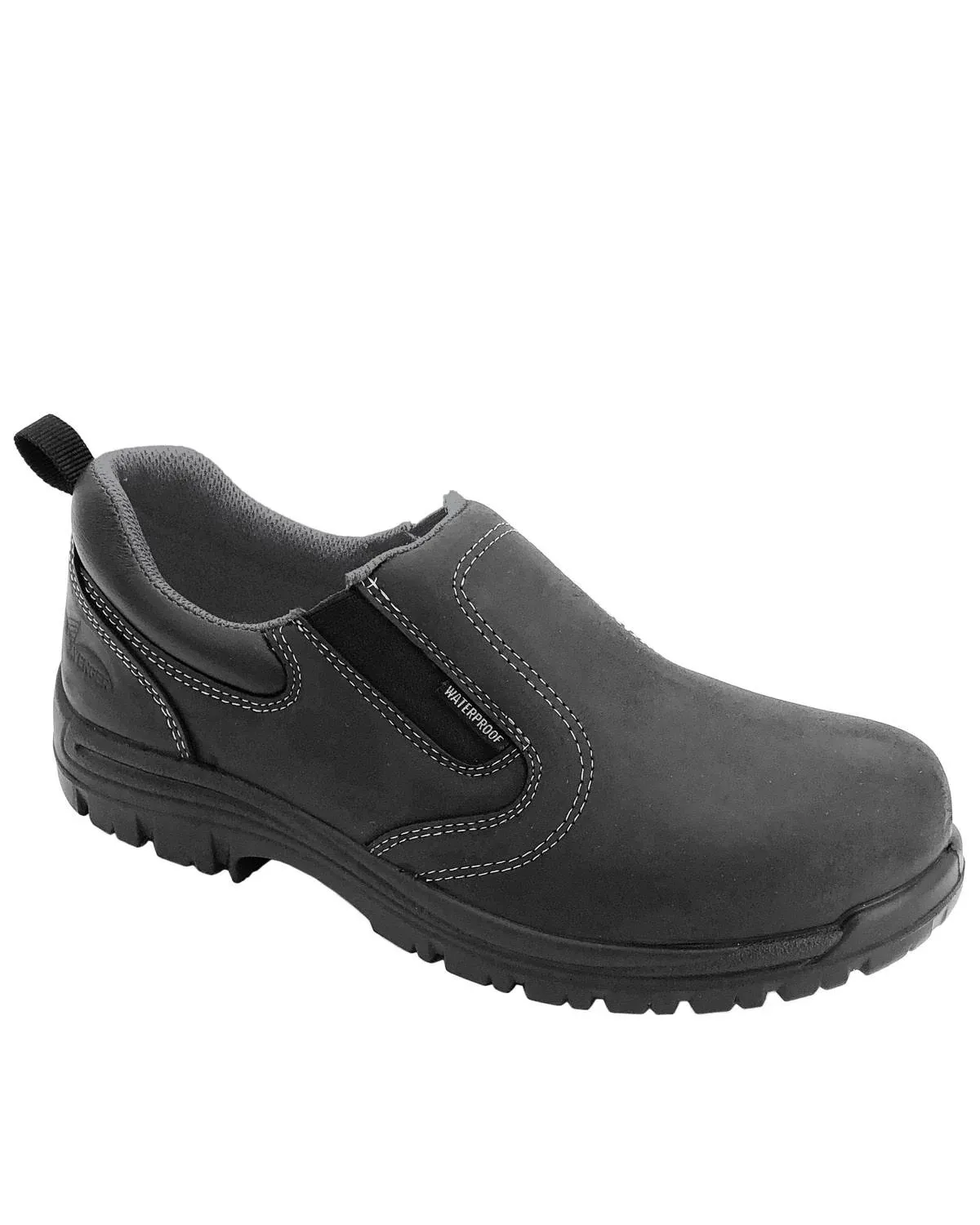 Avenger Work Shoes Womens Foreman Slip On Leather Black 7169