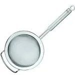 Stainless Steel Round Handle Kitchen Strainer Fine Mesh 4.7inchsilver