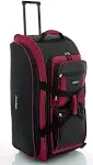 Travelers Club Xpedition 30 Inch Multi-Pocket Upright Rolling Duffel Bag