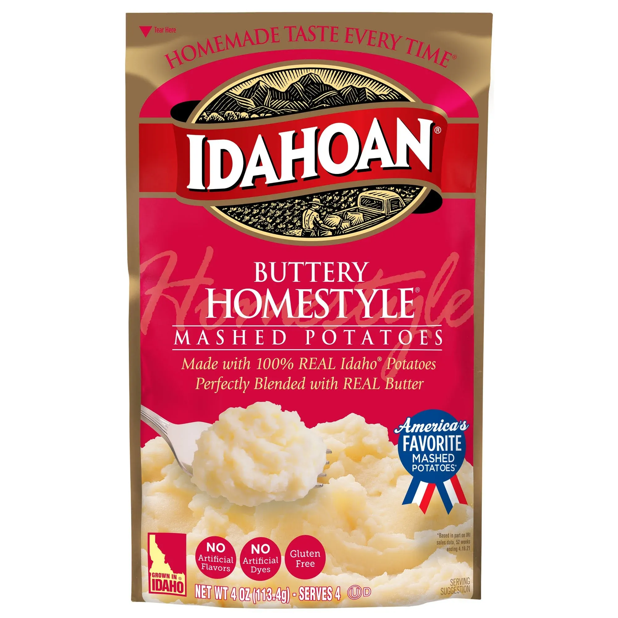 Idahoan Buttery Homestyle® Mashed Potatoes, 4 oz Pouch