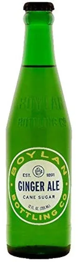 Boylan Bottling Pure Cane Sugar Soda Pop, Ginger Ale, 12 oz Glass Bottles (Pack of 12)