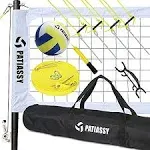 Patiassy Portable Professional Outdoor Volleyball Net Set