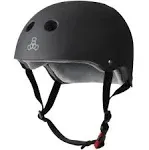 Triple 8 Certified Sweatsaver Black Rubber Xs/S Helmet