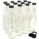 nicebottles - Clear Glass Woozy Bottles 12 Oz 375ml - Case of 12 Lovely Bottl...