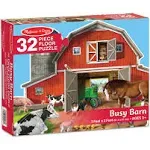 Melissa &amp; Doug Busy Barn Yard Shaped Floor Puzzle - 32 Pcs