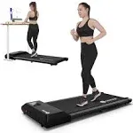 DeerRun Walking Pad 2 in 1 Under Desk Treadmill 2.5HP Low Noise Walking Pad Running Jogging Machine with Remote Control for Home Office Lightweight