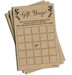 50 Gift Bingo Bridal or Baby Shower Game Kraft Rustic Wedding Bridal Shower 