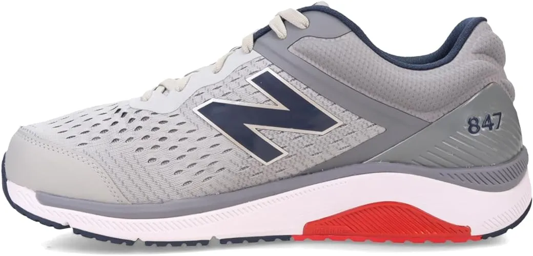 New Balance Men&#039;s 847 V4 Walking Shoe Silver Mink/Gunmetal 7 Wide