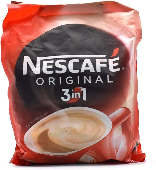 NESCAFÉ 2 Packs 3-in-1 Original Premix Instant Coffee Single Serve Packets Total 56 Sticks