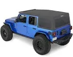 2019 Jeep Wrangler (JL) Bestop Supertop Squareback Soft Top (Black Diamond) - 54726-35