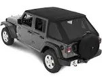 Bestop 5686317 Black Twill All-New Trektop Soft Top 4-door for the Jeep Wrangler JL