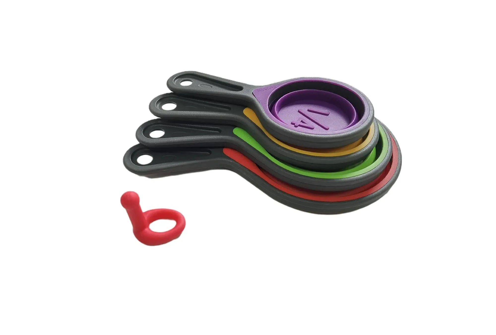 Collapsible Silicone Measuring Cups with 60ml/80ml/125m<wbr/>l/250ml - 4 Piece Kitchen