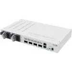 MikroTik CRS504-4XQ-IN Cloud Router Switch 650MHz 4xQSFP28 Compatible with 40G, 25G, 10G, and 1G Fiber Connections