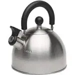 Primula Stewart Stainless Steel Whistling Kettle with Foldable Handle , 1.5 Quarts, Brushed