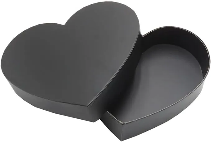 Empty Heart Shaped Gift Box Strawberry Packaging black