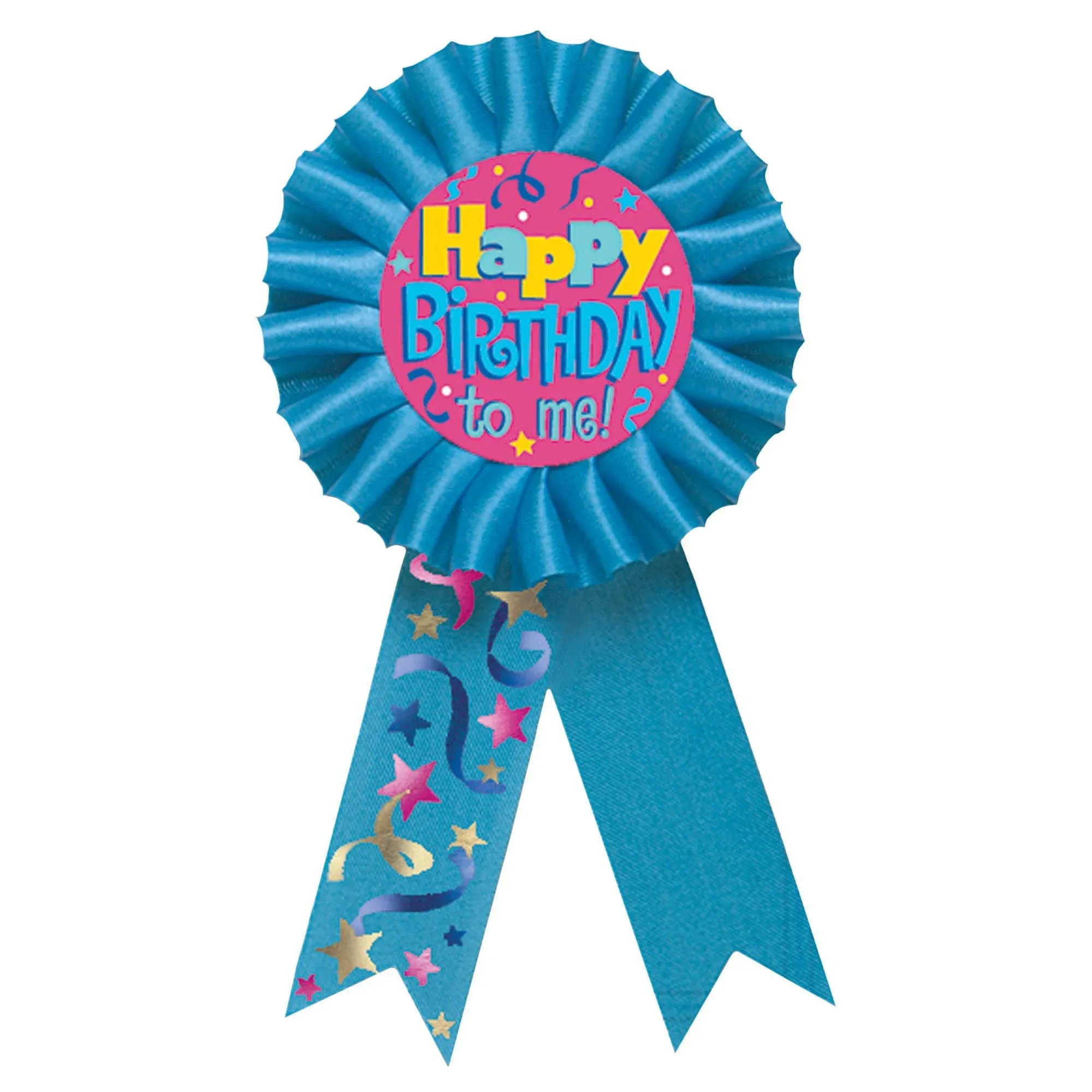 Stylish Multicolor &#034;Happy Birthday to Me&#034; Award Ribbon - 5.5&#034; (1 Pc.) - Unique &amp;