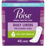 Poise Incontinence Panty Liners, Very Light Absorbency, Long, 176 Count