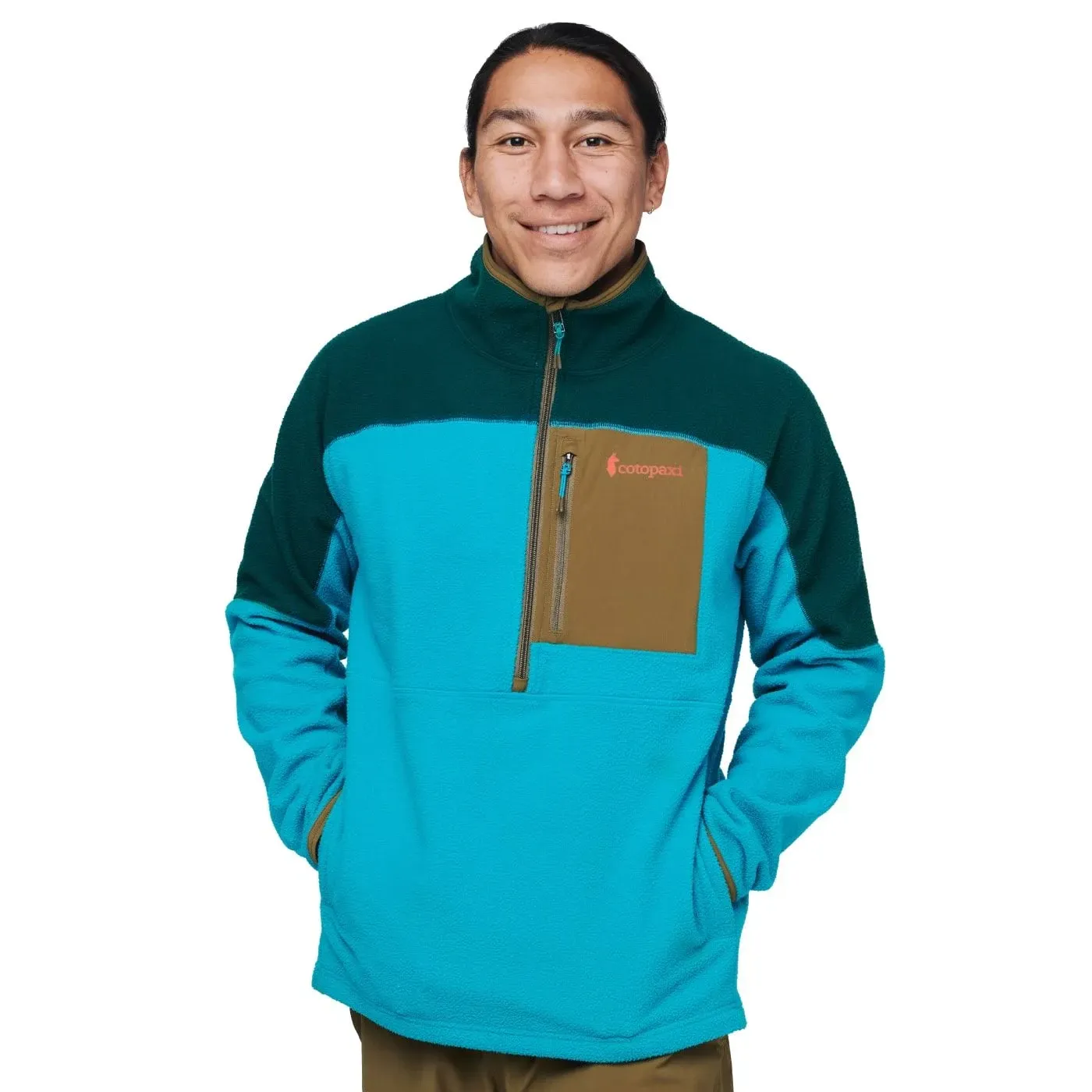 Cotopaxi Men's Abrazo Half-Zip Fleece Jacket Deep Ocean/Mineral Blue / L