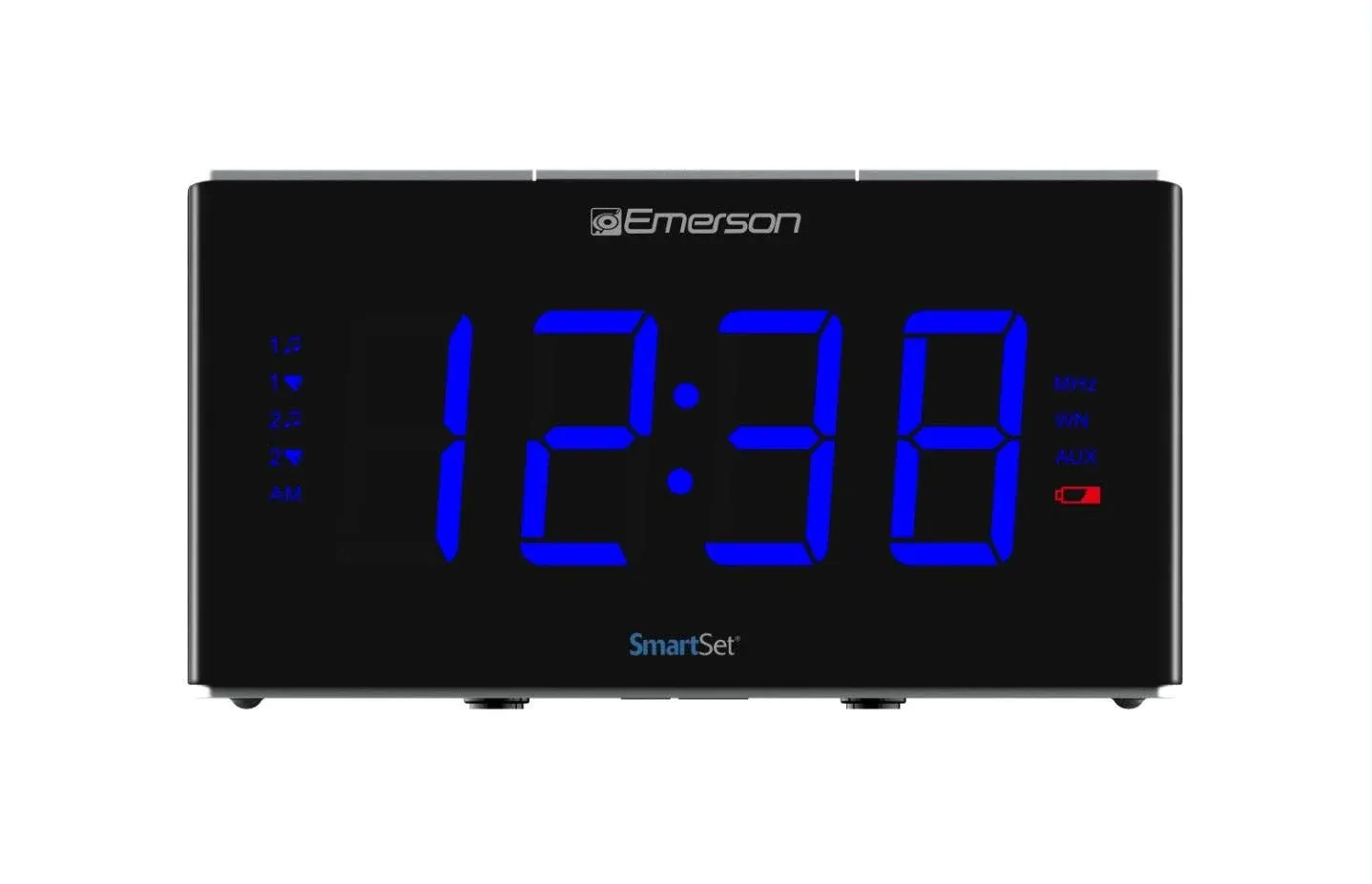 NEW! Emerson Smart Set Jumbo Display Dual Alarm Clock Radio USB Charger ER100105