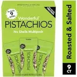 Wonderful No shell Roasted Salted Pistachios Multipack - 0.75oz