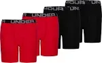 Under Armour Boys' 4-Pack Cotton Boxer Briefs