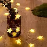 20 LED Star String Lights 10 FT Fairy Christmas Lights Battery Operated for Indo