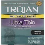 Trojan Ultra Thin Premium Lubricated Condoms