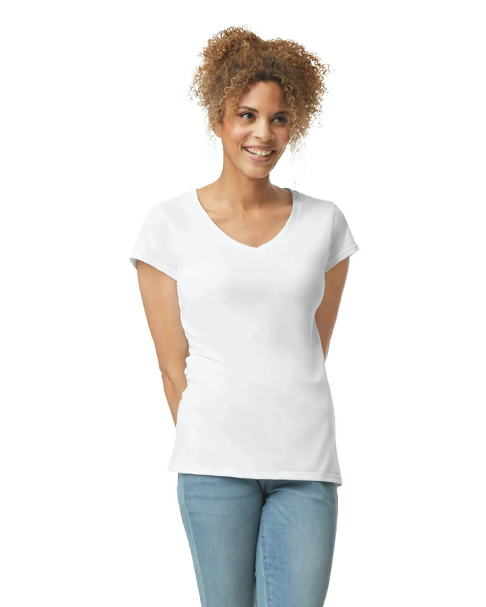 Gildan Heavy Cotton V-Neck T-Shirt Women's