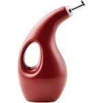 Rachael Ray 24 oz. Cranberry Red Ceramic Evoo Oil and Vinegar Dispensing Bottle