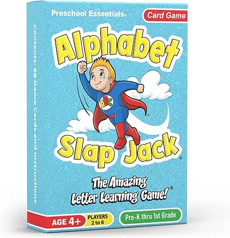 Alphabet Slap Jack® | Play 4 Alphabet Games Including Alphabet Go Fish, Slapjack, ABC Letter Matching or Flash Cards | Learn Upper & Lowercase Letters and Sounds | Build CVC Words | PreK to 1st Grade