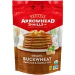 Arrowhead Mills Organic Pancake & Waffle Mix, 22oz, Buckwheat - Case of 6