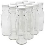 12 oz Round Sauce Bottle with White Cap - pack of 12