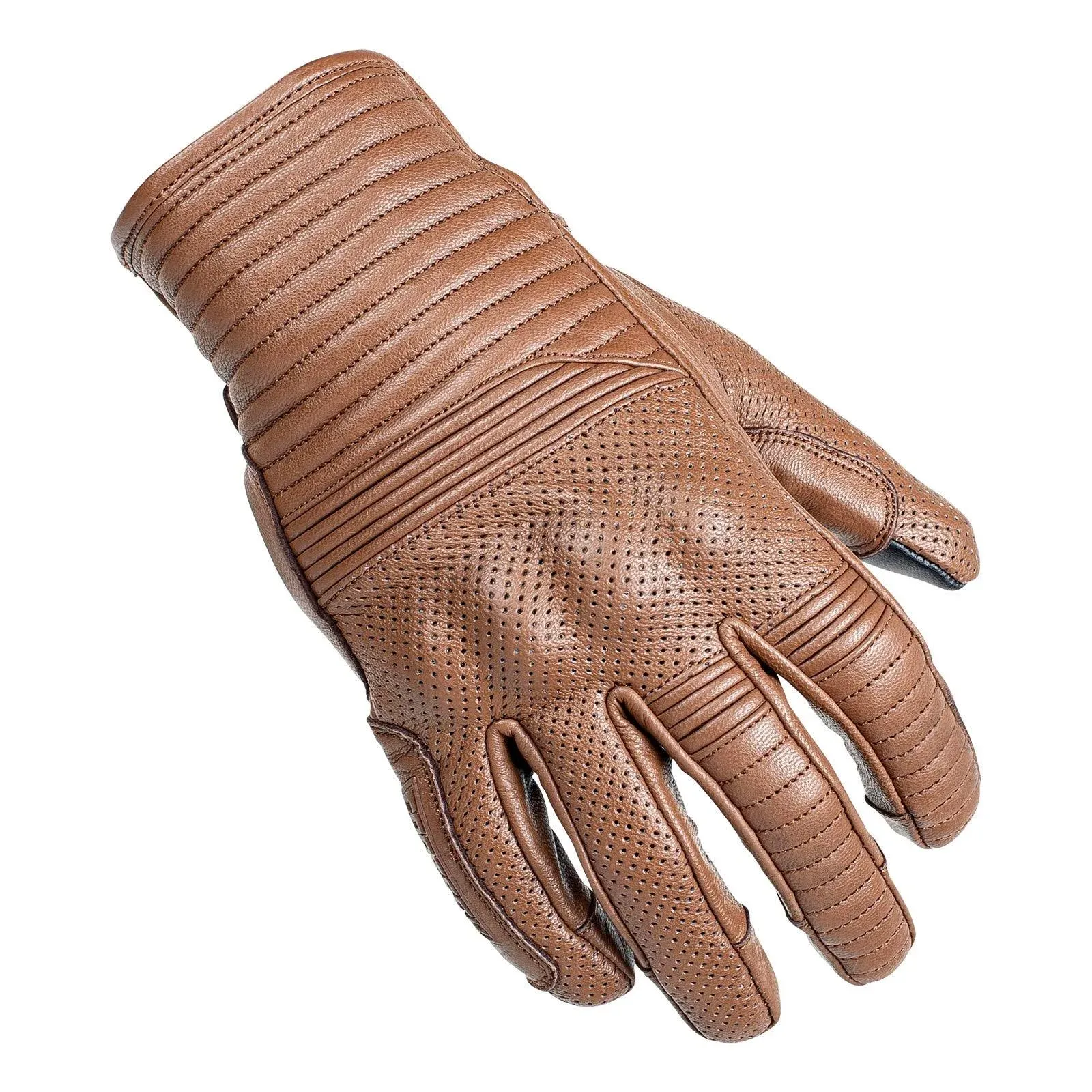 cortech The Bully Ventilated Leather Short Cuff Gloves with Knuckle Protection