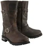 Milwaukee Leather MBM9063 Men's Classic Distressed Brown Motorcycle Leather Engineer Boots - 13