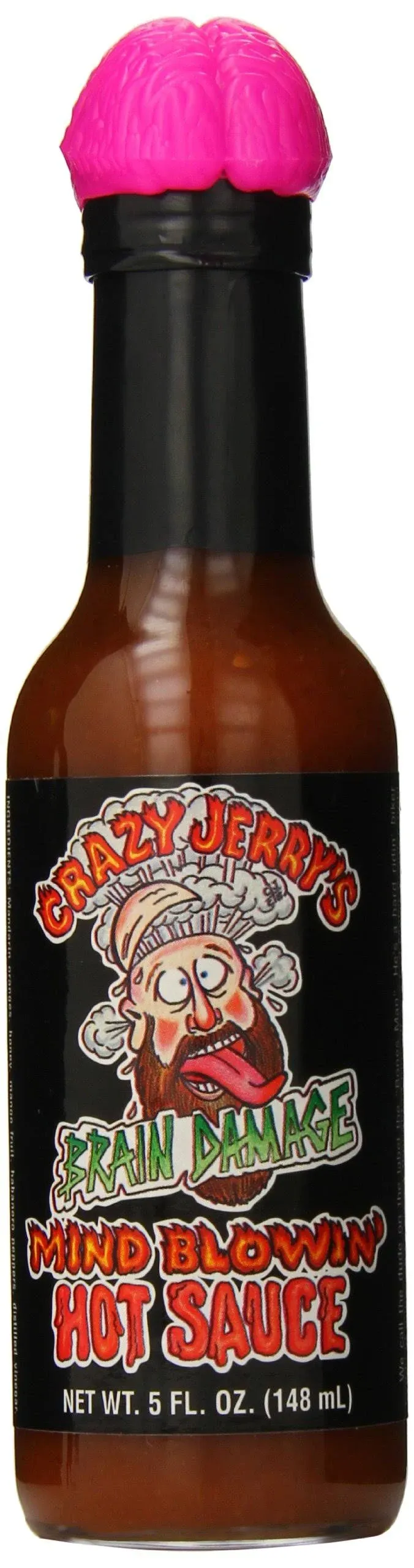 Crazy Jerry's Brain Damage Hot Sauce, 5oz.