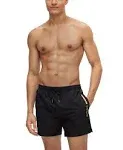 Hugo Boss Men's Ole Black Gold Logo Swim Trunks Shorts