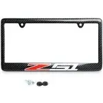 West Coast Corvette - Corvette Z51 License Plate Frame - Carbon Fiber : 2005-2018 C6/C7