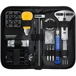 Eventronic Watch Repair Kit, Professional Watch Battery Replacement Tool, Watch Link & Back Removal Tool, Spring Bar Tool Set with Carrying Case for Christmas Gifts for Men Women