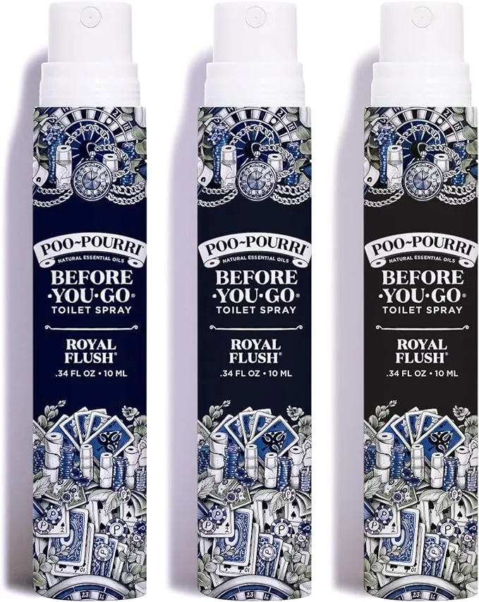 Poo-Pourri Before-You- go Toilet Spray, 10 ml (3 Pack), Royal Flush