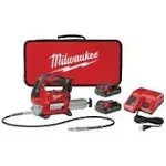 Milwaukee Cordless Lithium-Ion 2-Speed Grease Gun with 2 Batteries, 18 V