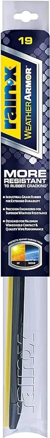 Rain-X 830219 WeatherArmor Beam Wiper Blades, 19 Inch Windshield Wipers (Pack of 1), Automotive Replacement Windshield Wiper Blades With Industrial Grade Synthetic Rubber Squeegee