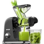 SiFENE Cold Press Juicer Machine, Compact Single Serve Slow Masticating Juicer, Vegetable and Fruit Juice Extractor Maker Squeezer, Easy to Clean,