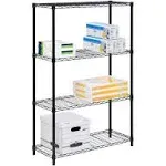 Honey-Can-Do 4 Tier Shelving Unit - 350lb,Black